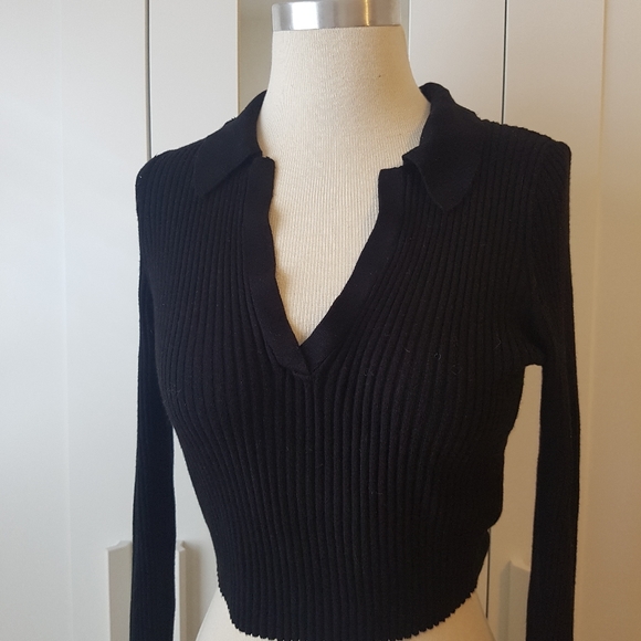 Collared Cropped sweat - Picture 2 of 5